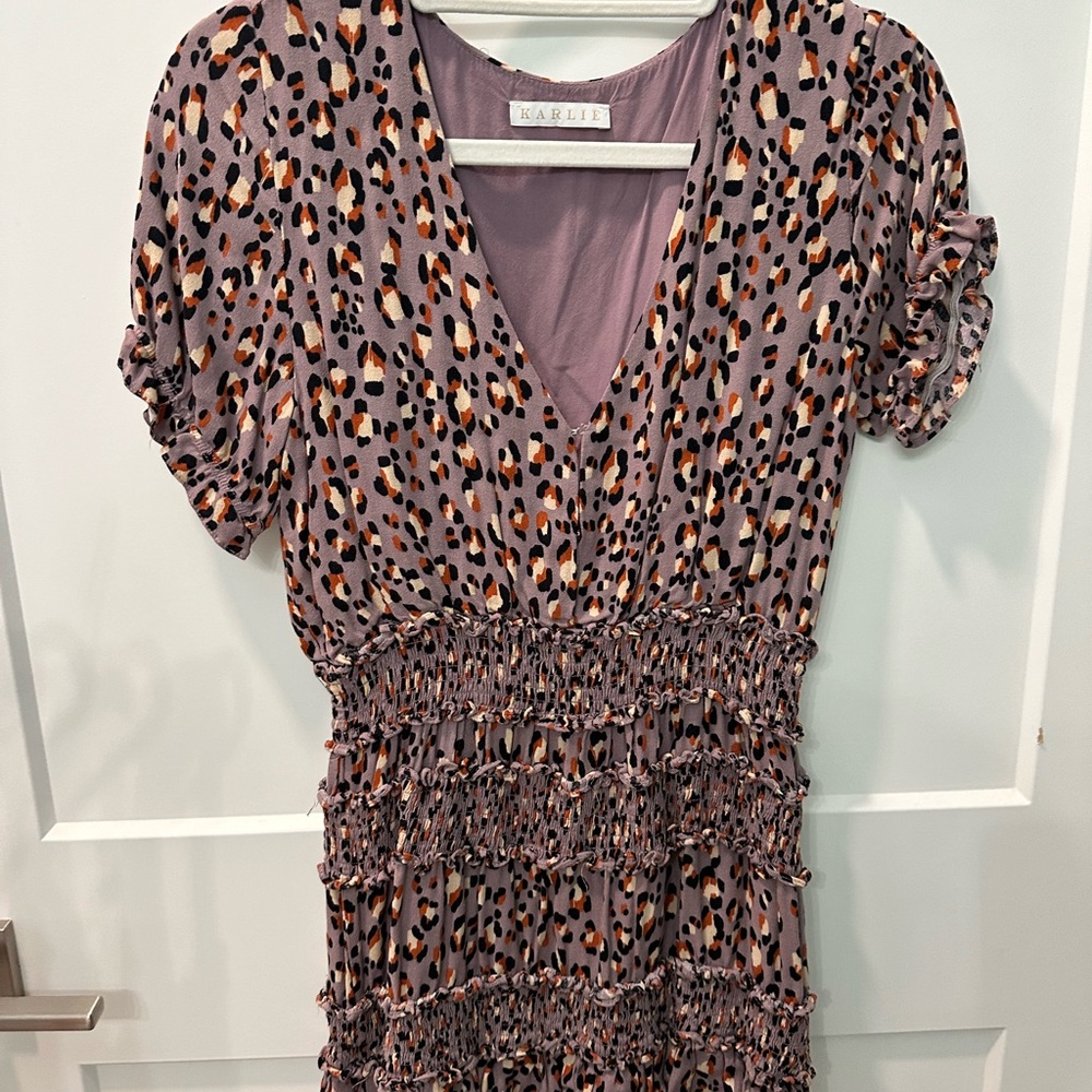 Kabelis Leopard Print Dress